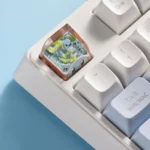 pokemon-squirtle-transparent-keycaps-withglass-onkeyboard