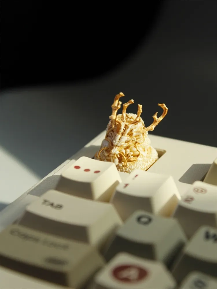 long-horned-chinese-dragon-keycaps-side