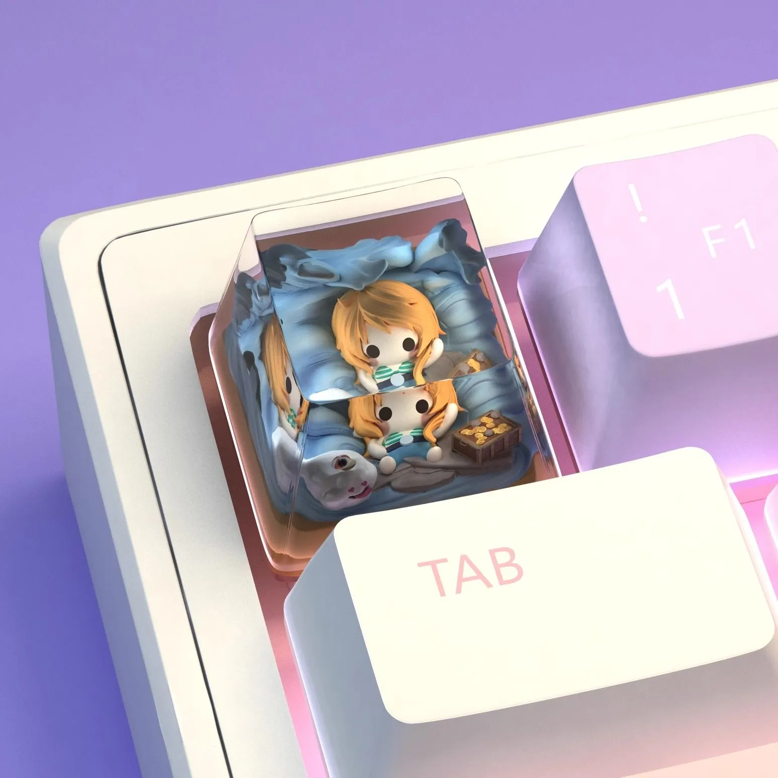 one-piece-nami-transparent-keycap-side