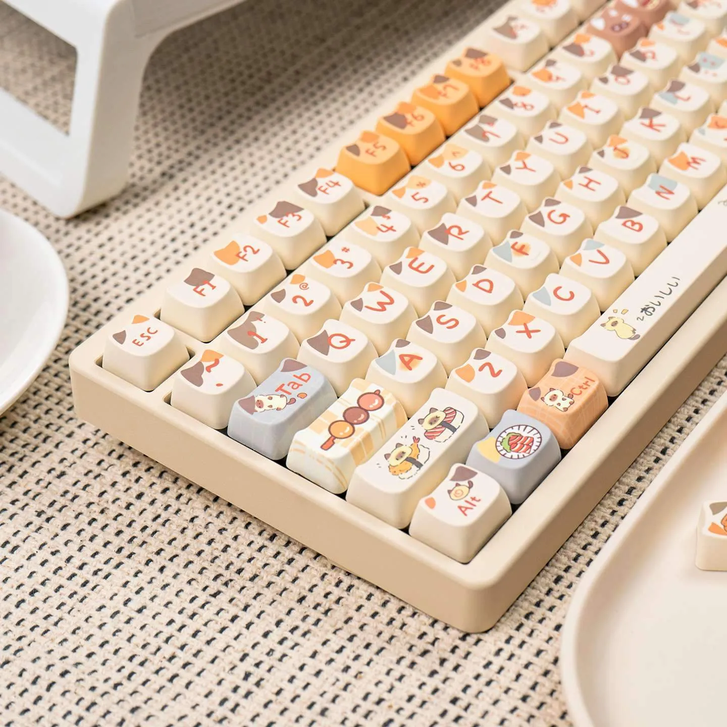 sushi-cat-mao-keycap-set-side