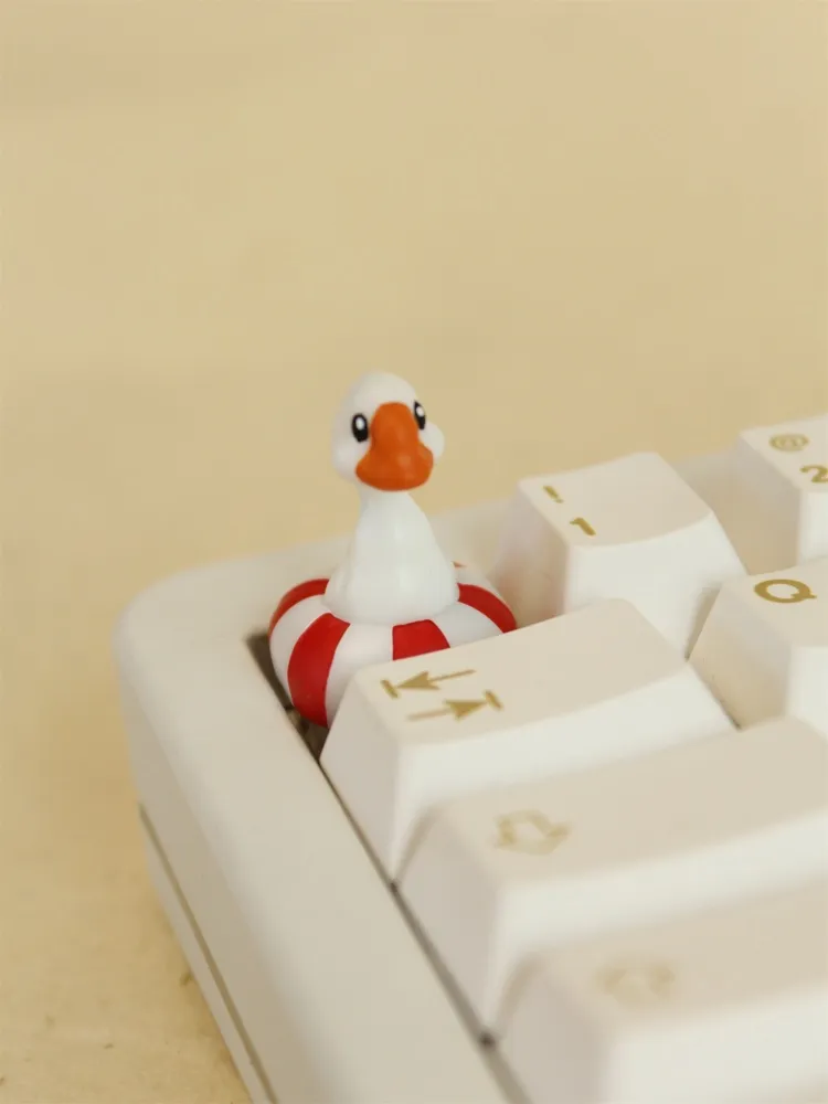 swimming-ring-goose-keycap-front