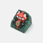 adorable-raccoon-keycaps-green