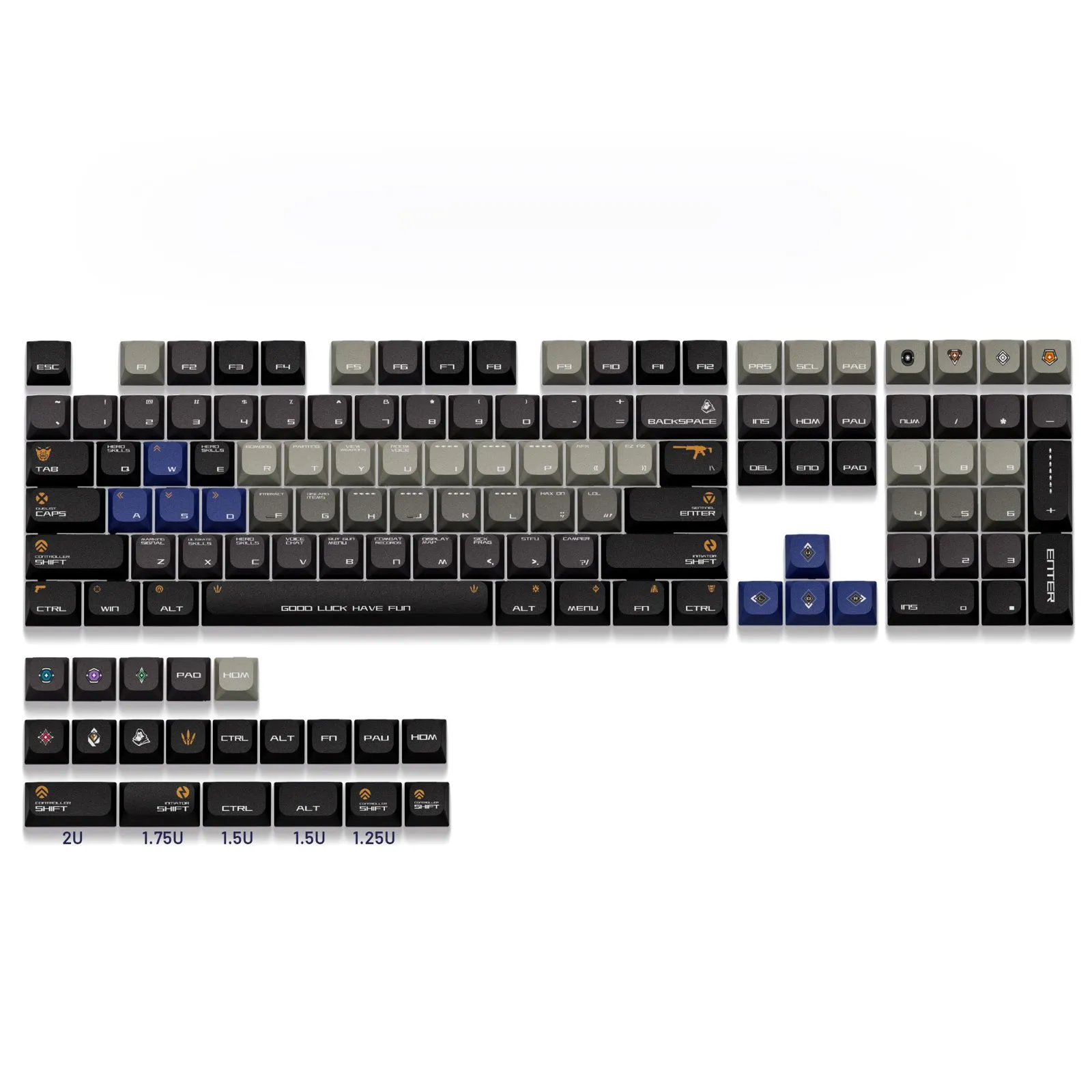 characters-weapon-low-shaft-keycap-set-black