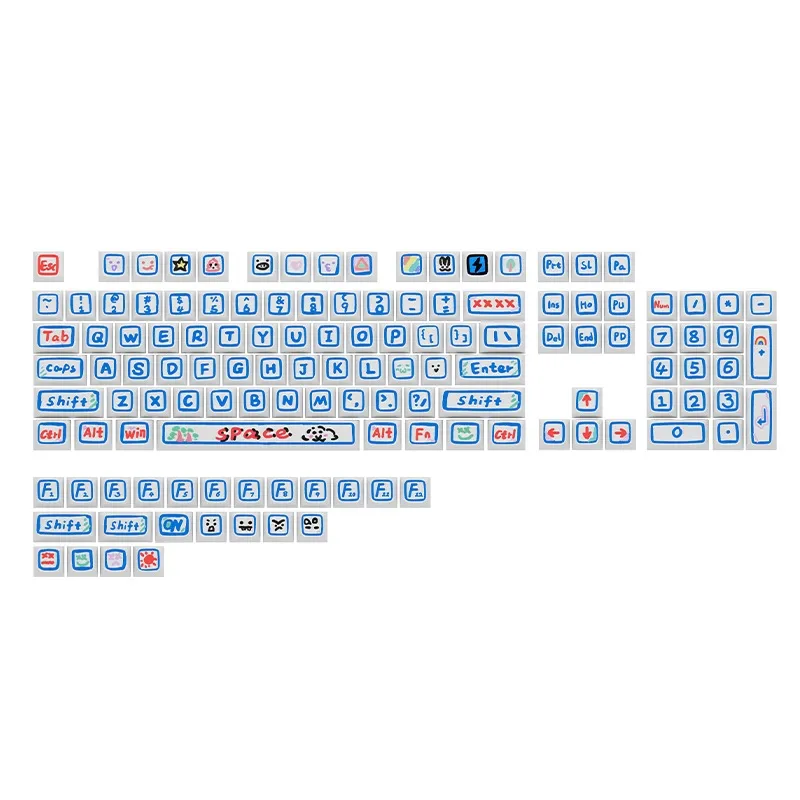 hand-drawn-series-xda-keycap-set-blue