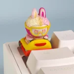 labubu-yellow-car-2-0-keycaps-pink