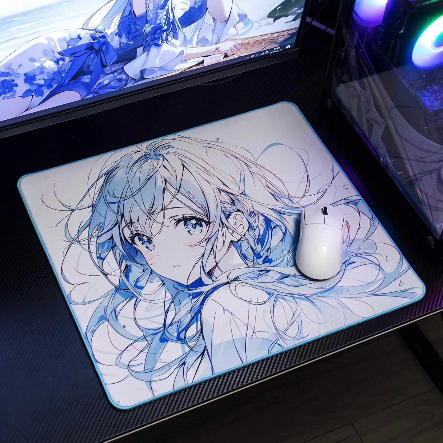 beautiful-girl-side-view-mouse-pads-cover