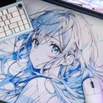 beautiful-girl-side-view-mouse-pads-upfront