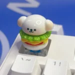 maltese-dog-burger-keycaps-white