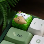 maltese-dog-grass-keycap-1