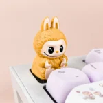 sitting-labubu-keycaps-orange