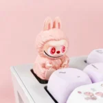 sitting-labubu-keycaps-pink