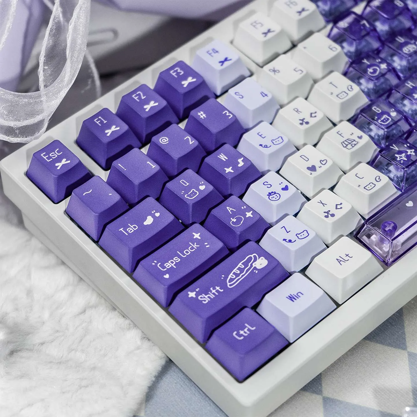 adorable-gradient-purple-oem-keycap-set-side