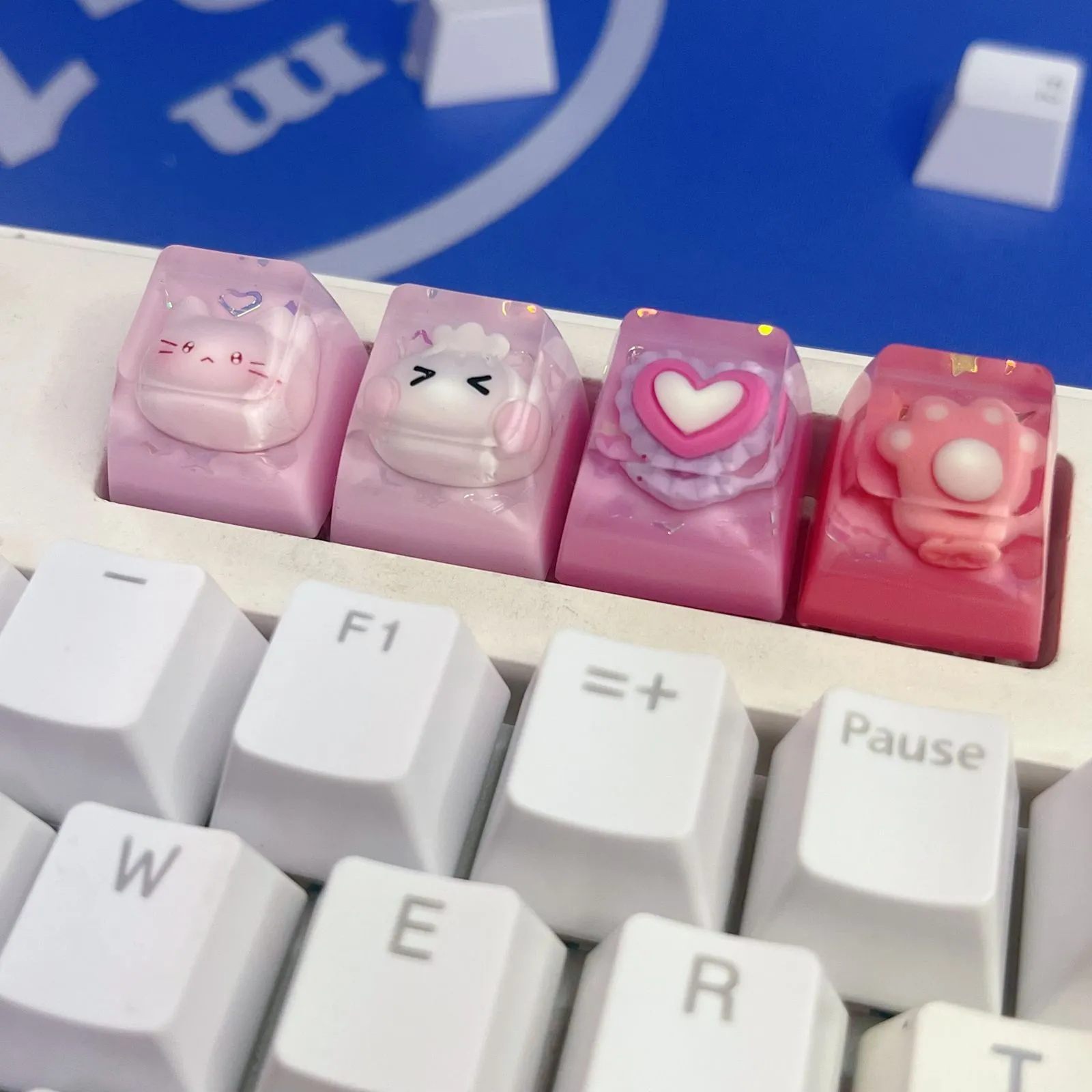 adorable-sequins-series-transparent-keycaps-cover