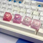 adorable-sequins-series-transparent-keycaps-front