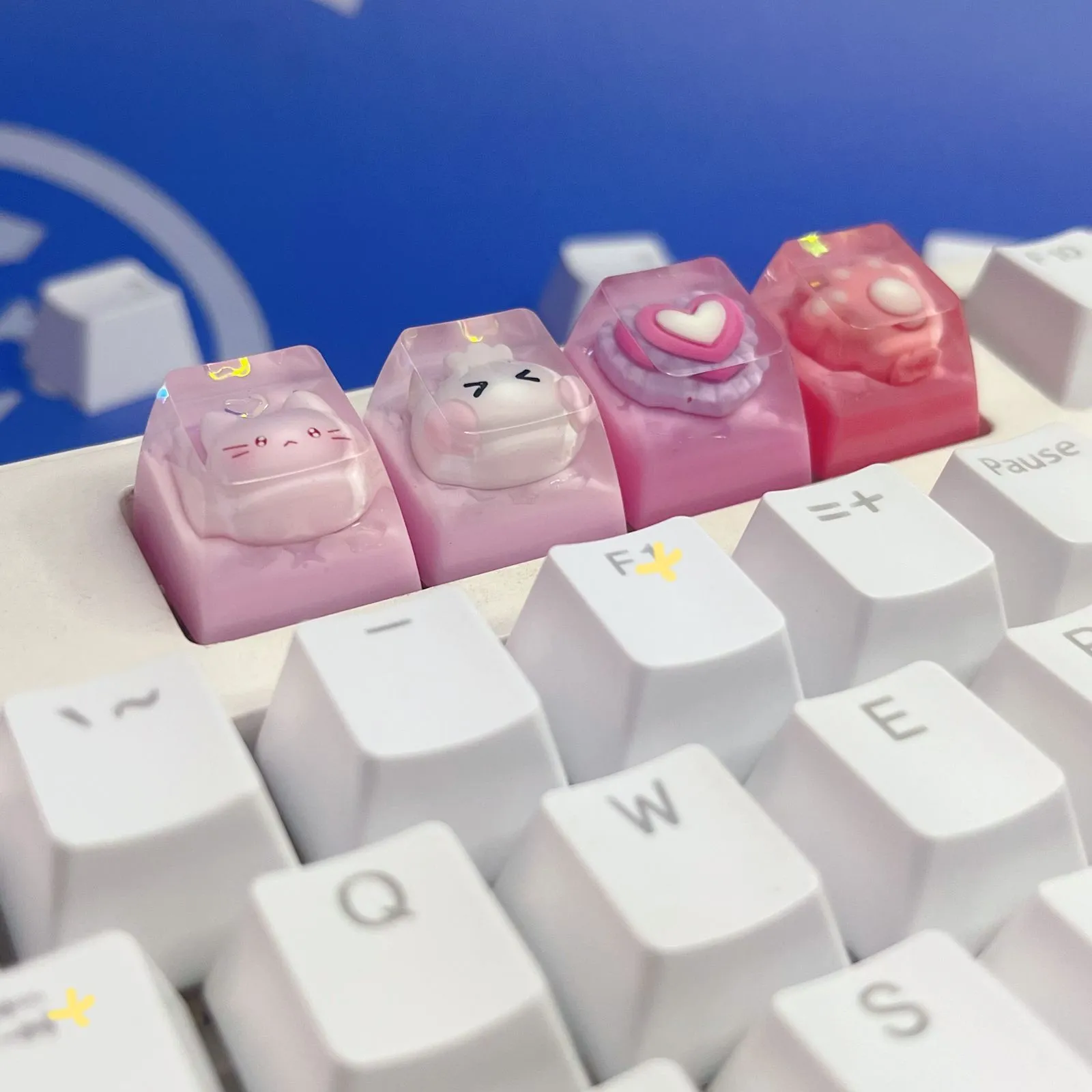 adorable-sequins-series-transparent-keycaps-side