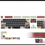 black-mutsumiwakaba-oem-keycapset-mechanical-keyboard-side