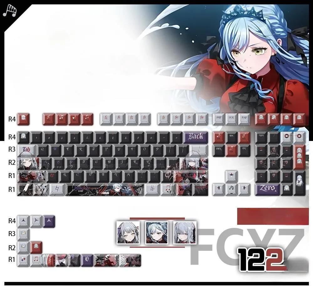 black-sakikotogawa-oem-keycapset-mechanical-keyboard-cover