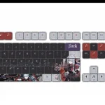 black-sakikotogawa-oem-keycapset-mechanical-keyboard-upfront