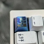bluecrystal-version-starry-night-cat-keycap-front