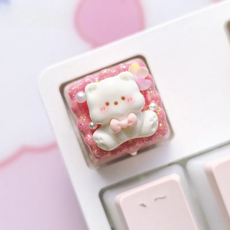 bowknot-white-bear-keycap-cover