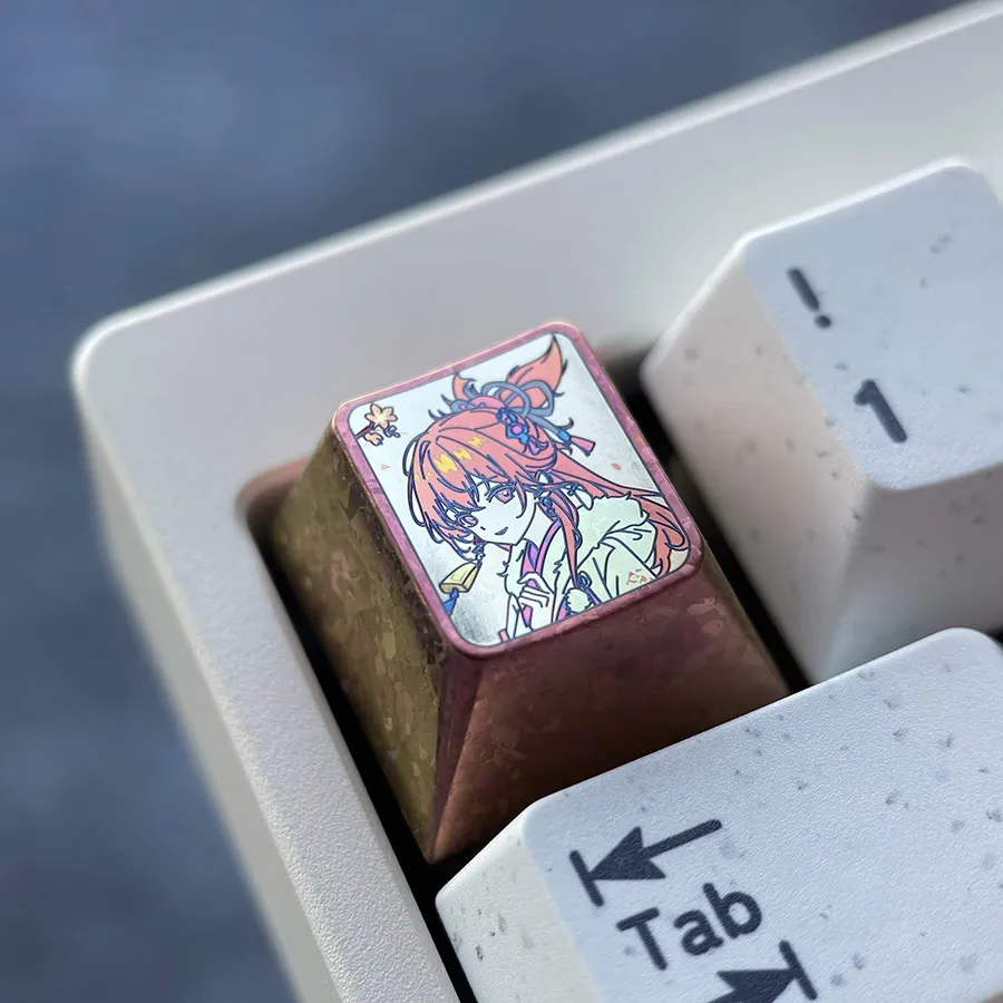 genshin-impact-yoimiya-smiling-keycaps-red