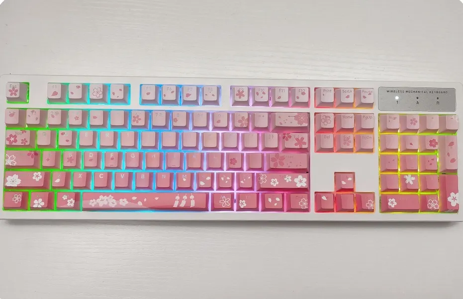 gradient-pink-cherry-blossom-oem-keycapset-cover