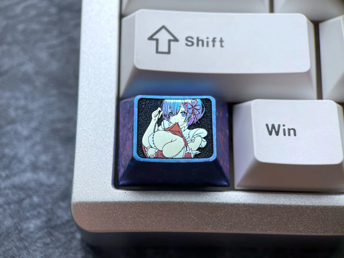 rezero-rem-control-key-keycaps-blue
