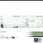 white-mutsumiwakaba-oem-keycapset-mechanical-keyboard-front