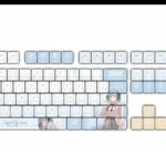 white-sakikotogawa-oem-keycapset-mechanical-keyboard-upfront