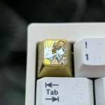 acertain-scientificrailgun-stylish-mikoto-misaka-keycaps-gold