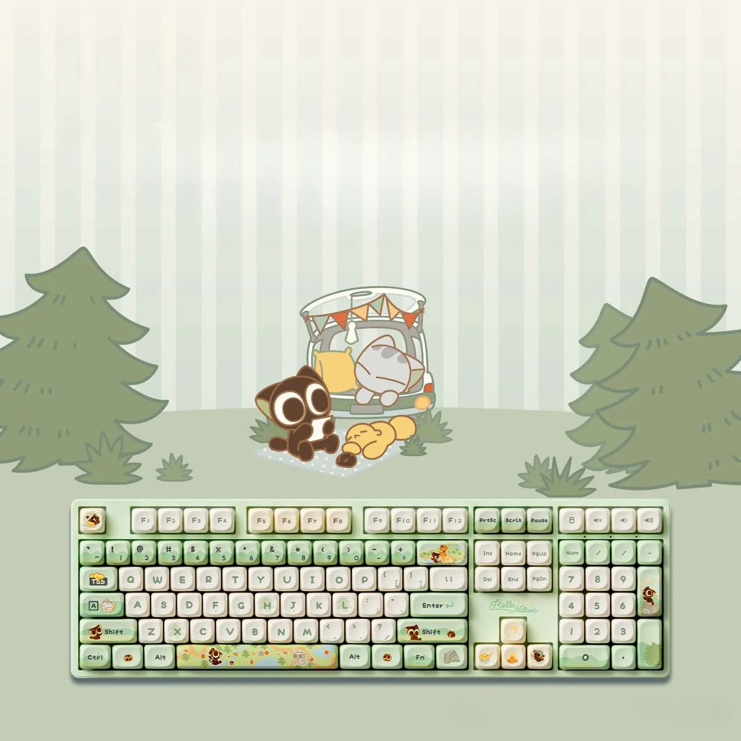 luoxiaohei-5108b-moa-trimode-mechanical-keyboard-cover
