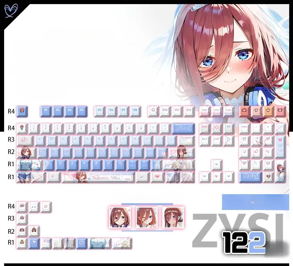 miku-nakano-oem-keycapset-mechanical-keyboard-cover