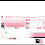 nino-nakano-cherry-keycapset-mechanical-keyboard-front