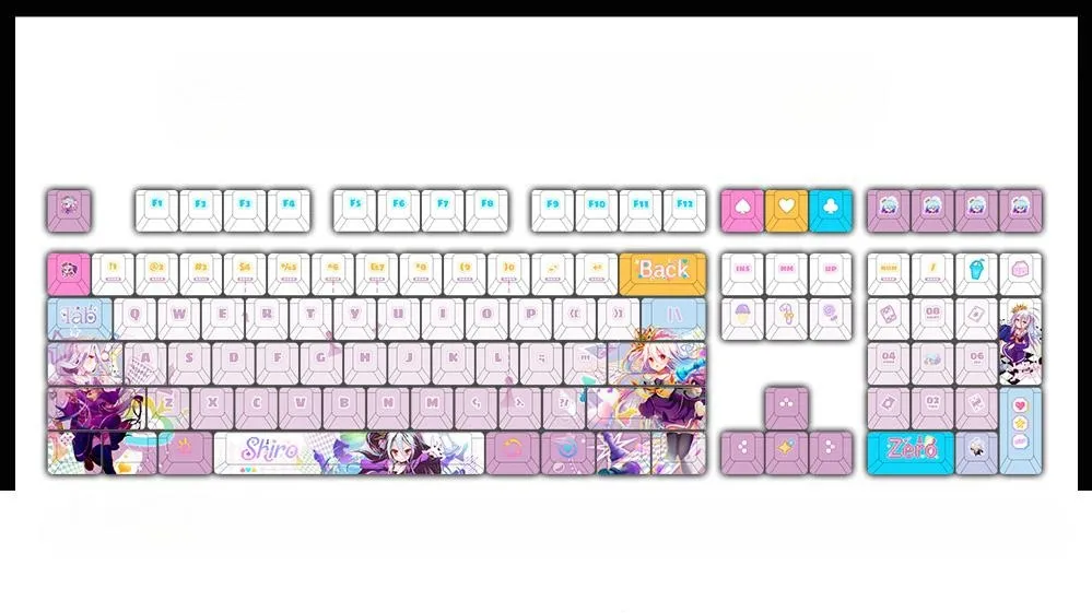 nogamenolife-shiro-cherry-keycapset-mechanical-keyboard-upfront