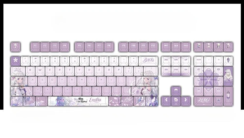 rezero-emilia-oem-keycapset-mechanical-keyboard-upfront