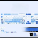snow-hatsunemiku-oem-keycapset-mechanical-keyboard-side