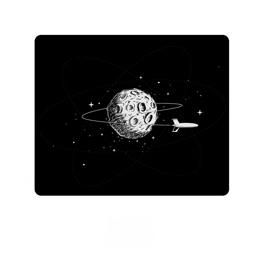 spaceship-orbiting-the-moon-mouse-pad-cover