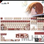 steinsgate-kurisumakise-cherry-keycapset-mechanical-keyboard-cover