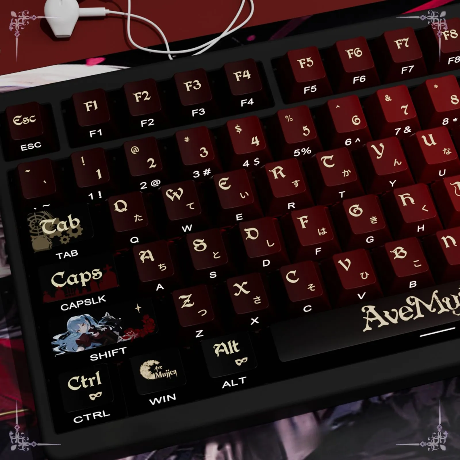 stylish-sakiko-togawa-oem-keycap-set-side