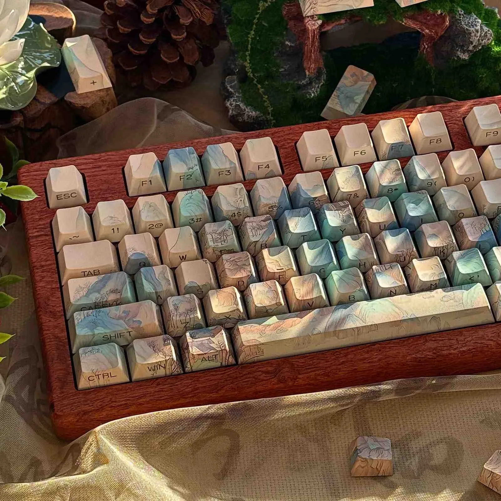 thousand-miles-river-mountain-oem-keycapset-front