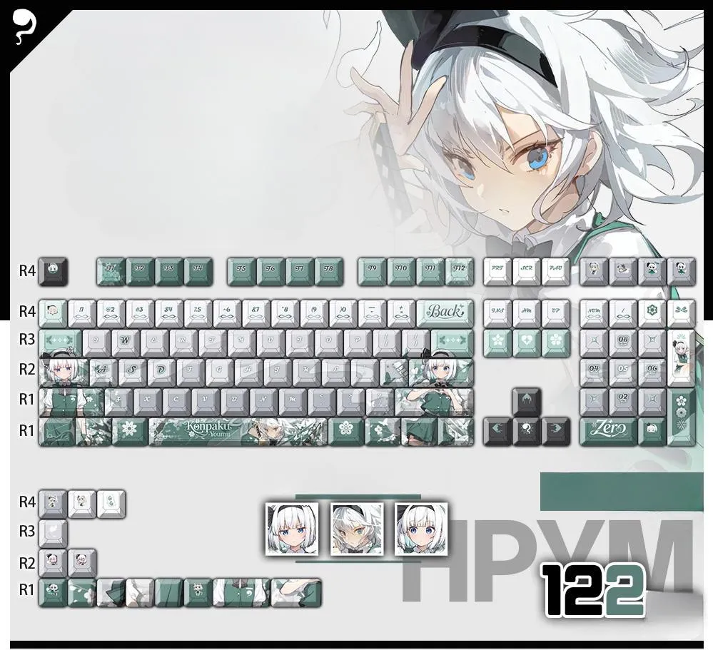 touhouproject-youmukonpaku-cherry-keycapset-mechanical-keyboard-cover
