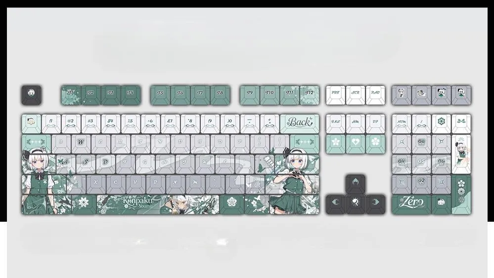 touhouproject-youmukonpaku-cherry-keycapset-mechanical-keyboard-upfront