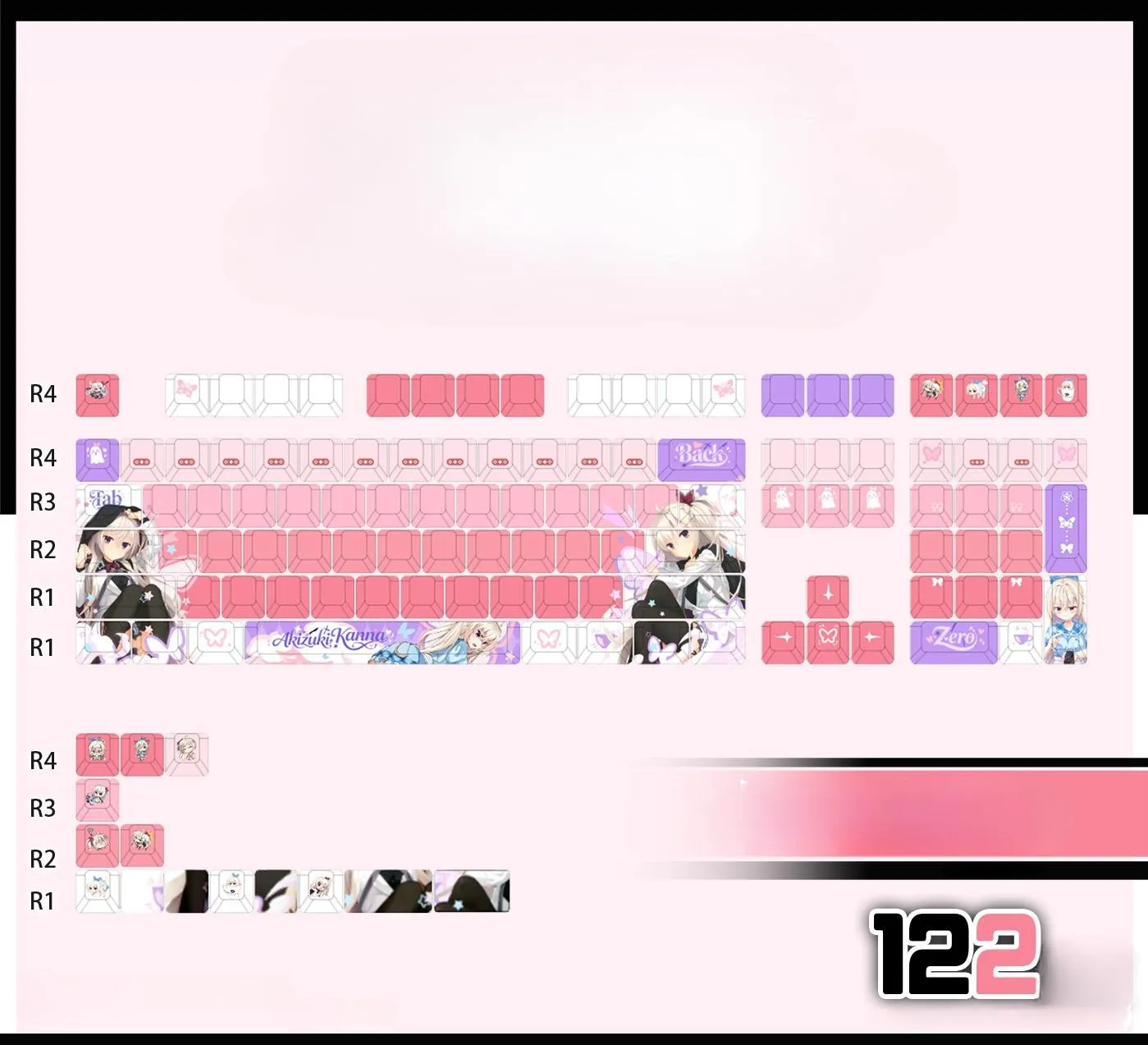 akizuki-kanna-cherry-keycapset-mechanical-keyboard-front