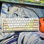 Playful Maltese Dog Keycap Set showcasing charming minimalist line art puppies and unique front-engraved legends for a heartwarming keyboard aesthetic.