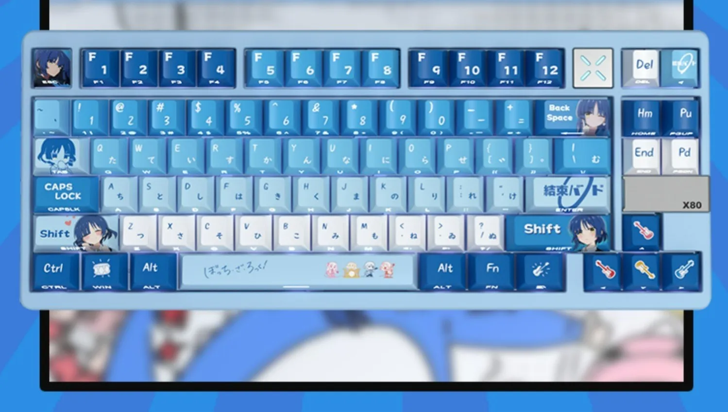 bocchitherock-ryo-yamada-cherry-keycap-set-front