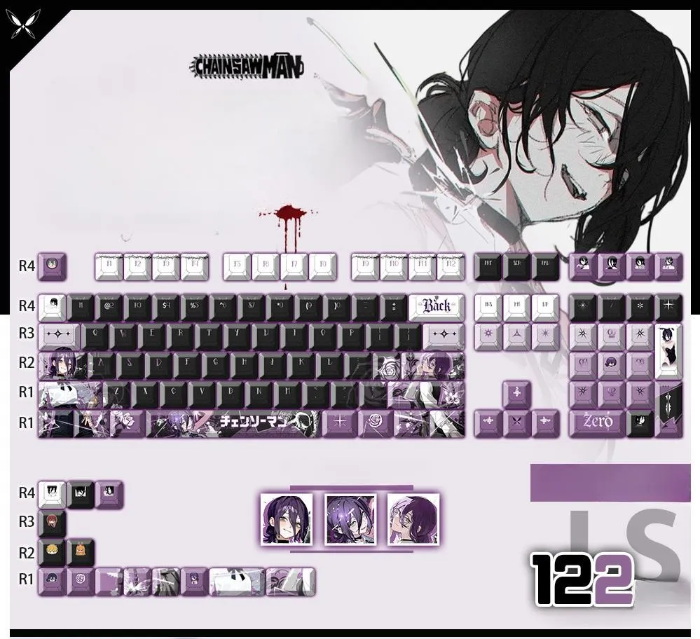 chainsawman-reze-cherry-keycapset-mechanical-keyboard-cover