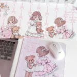 doll-with-bear-desk-mat-mousepad-cover