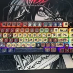 Experience the unique Don't Starve engraved keycap set through multiple gallery views. Each angle reveals the gothic hand-drawn art style and dark design.