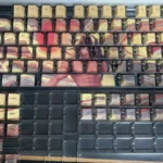 Captivating Kuafu keycap set showcasing a golden mythological figure chasing the sun, an exclusive five-sided dye-sublimated PBT artisan keycap.