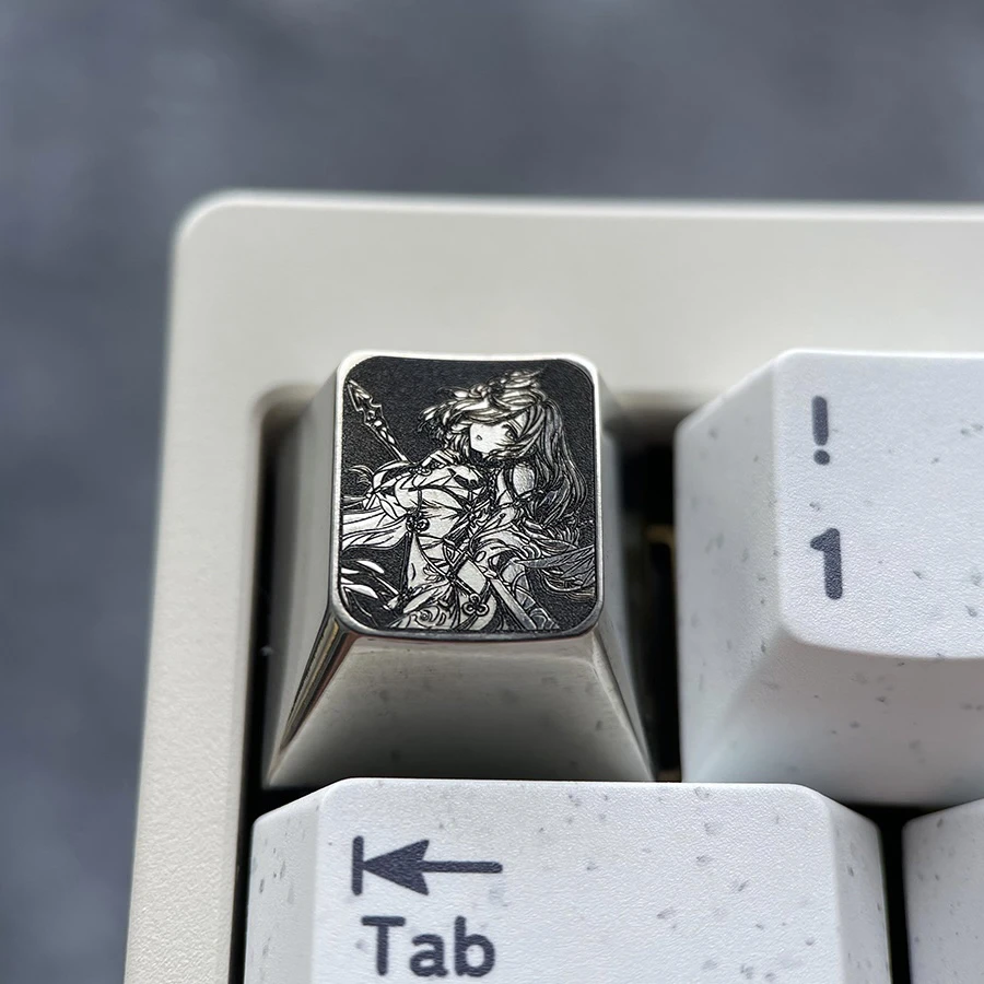 genshin-impact-shenhe-silver-keycap-front